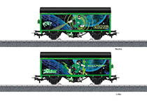 076-M44830 - H0 - Märklin Start up - Gedeckter Güterwagen Green Lantern